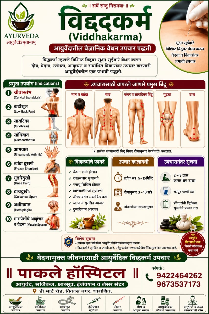 विद्धकर्म चिकित्सा — आयुर्वेदिक सूई उपचार